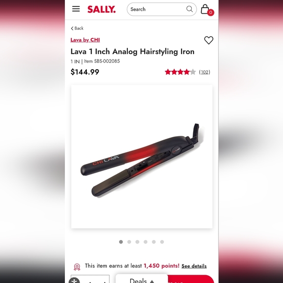 CHI Original Lava 1” Ceramic Hairstyling Flat Iron (NWOUT BOX) - Picture 2 of 2